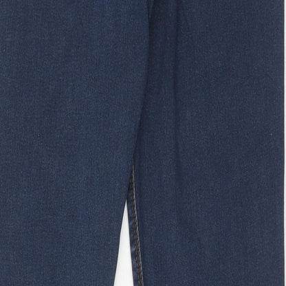 Missguided Womens Blue Cotton Skinny Jeans Size 10 Regular Zip
