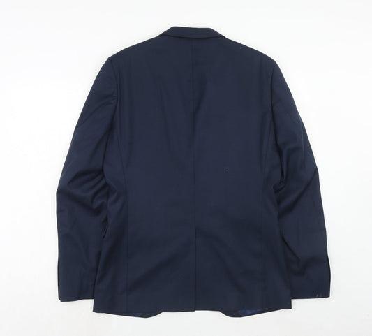 NEXT Mens Blue Polyester Jacket Suit Jacket Size 40 Regular