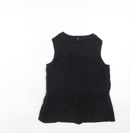 Womens UK Size 6 NEXT Black Basic Tank