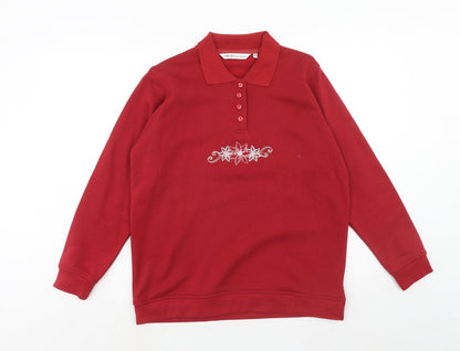 Womens UK Size 14 EWM Red Pullover Sweatshirt
