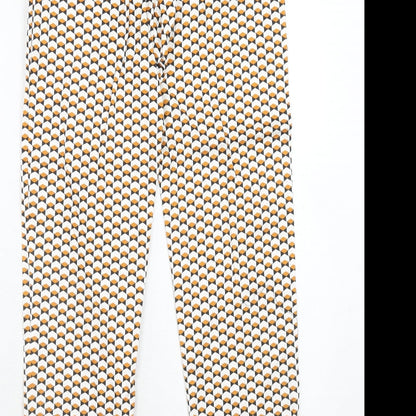 Womens UK Size 6 H&M Regular Fit Chino Orange Trousers
