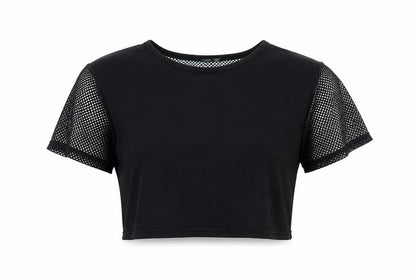 Womens UK Size 6 PRETTYLITTLETHING Black Cropped T-Shirt