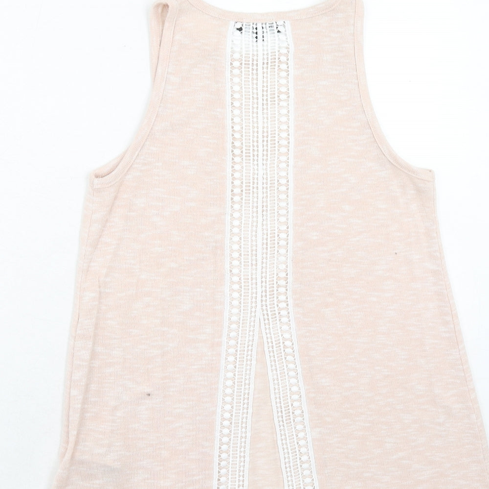 Womens UK Size 8 New Look Pink Basic Tank