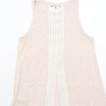 Womens UK Size 8 New Look Pink Basic Tank