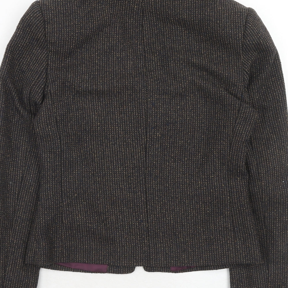 New Look Womens Brown Polyester Jacket Blazer Size 8