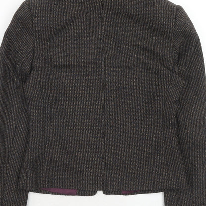New Look Womens Brown Polyester Jacket Blazer Size 8