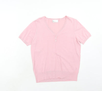 Womens UK Size 14 BHS Pink Pullover Jumper