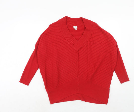 Womens UK Size S River Island Red Pullover Jumper