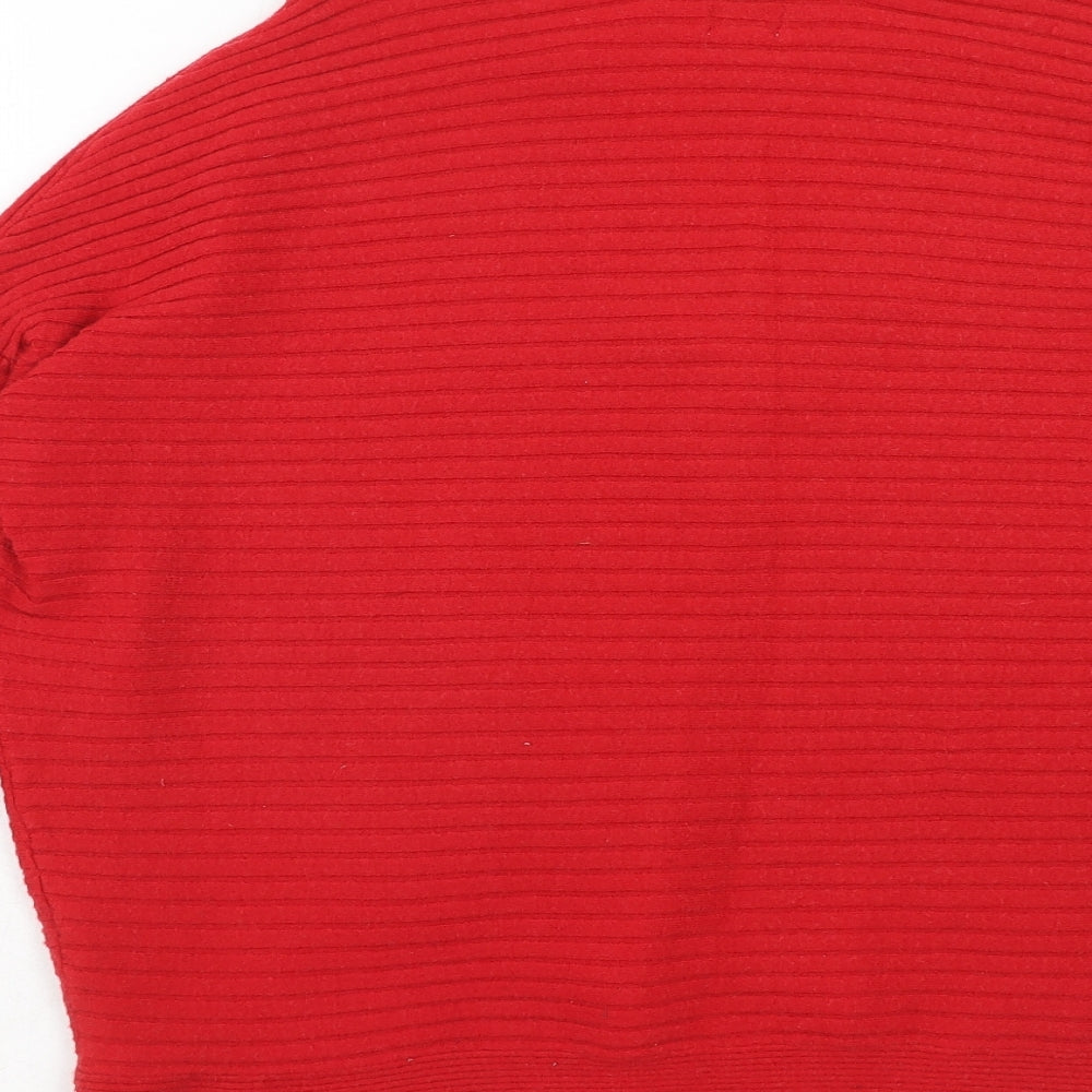 Womens UK Size S River Island Red Pullover Jumper