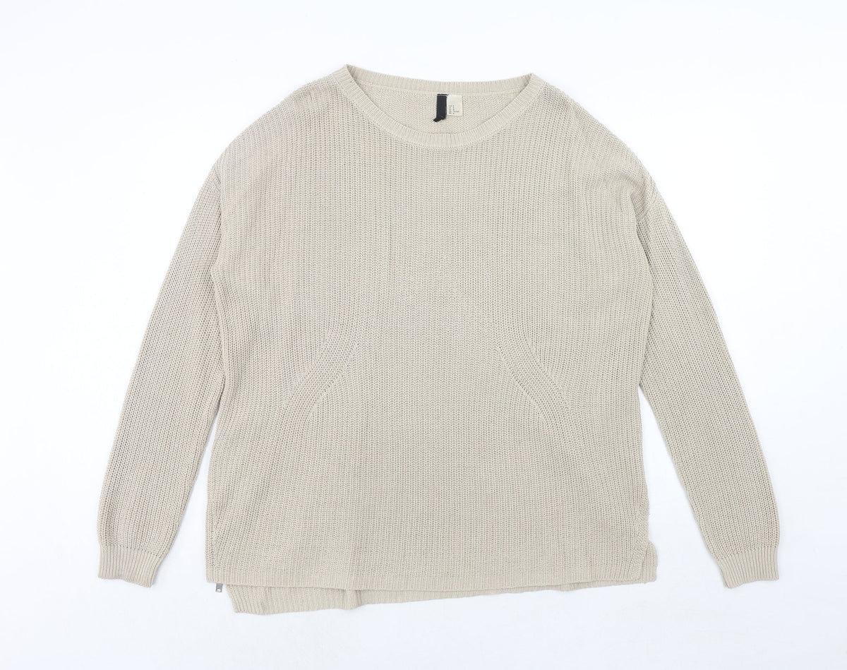 Womens UK Size M H&M Beige Pullover Jumper