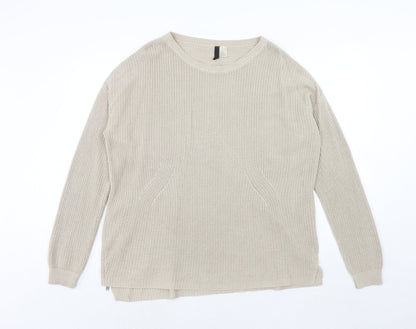 Womens UK Size M H&M Beige Pullover Jumper