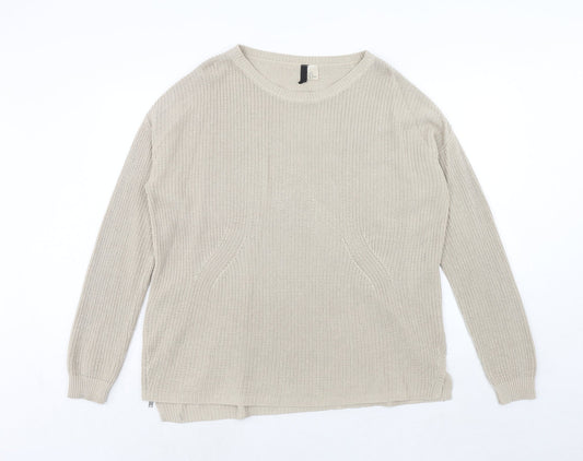 Womens UK Size M H&M Beige Pullover Jumper
