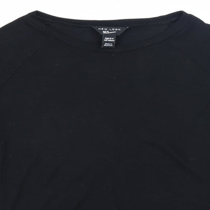 New Look Girls Black Round Neck Viscose Pullover Jumper Size 10-11 Years Pullover