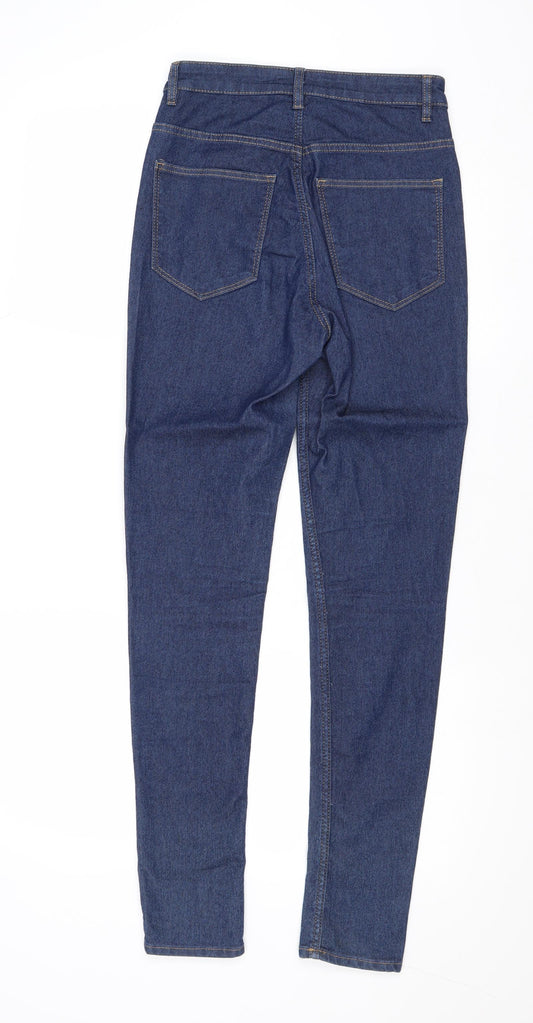 Divided by H&M Womens Blue Cotton Skinny Jeans Size 8 Regular Zip