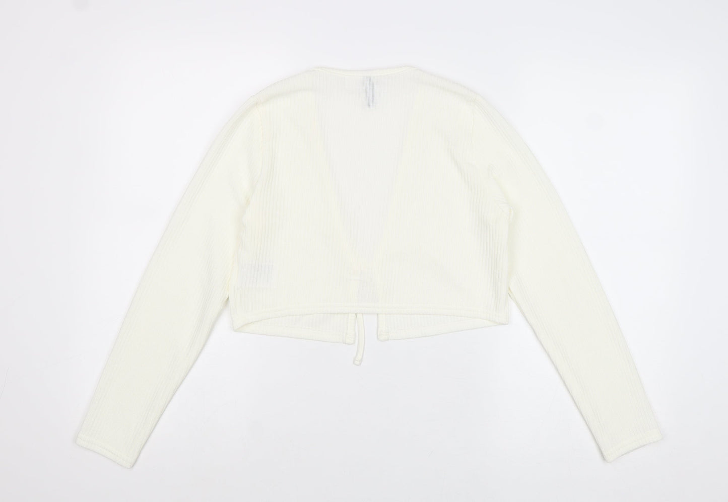 Womens UK Size M H&M Ivory Wrap Blouse