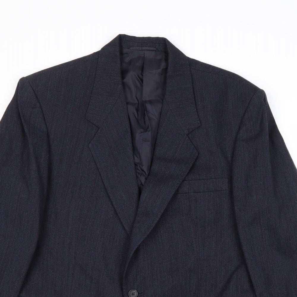 Anthony Loretto Mens Blue Wool Jacket Suit Jacket Size 40 Regular