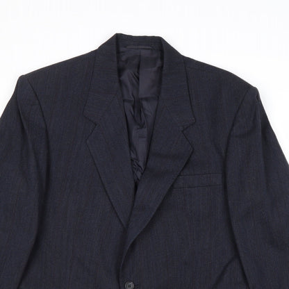 Anthony Loretto Mens Blue Wool Jacket Suit Jacket Size 40 Regular