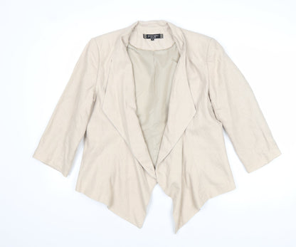 Principles Womens Beige Jacket Blazer Size 12