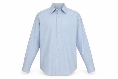 Debenhams Mens Blue Polyester Button-Up Size 15.5 Collared Button