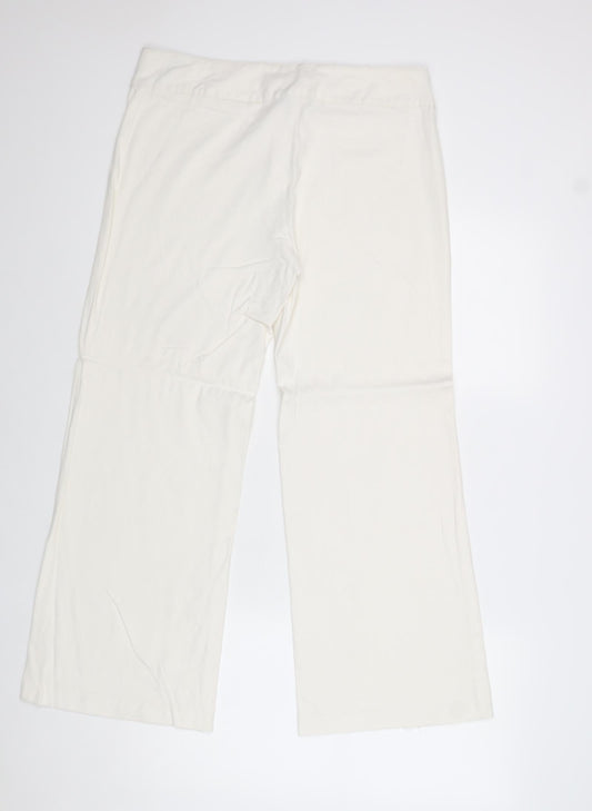 Womens UK Size 14 Dorothy Perkins Regular Fit  White Trousers