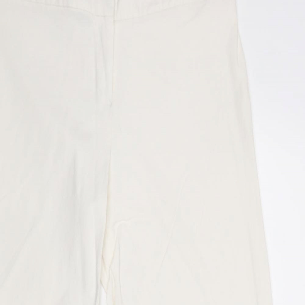 Womens UK Size 14 Dorothy Perkins Regular Fit  White Trousers