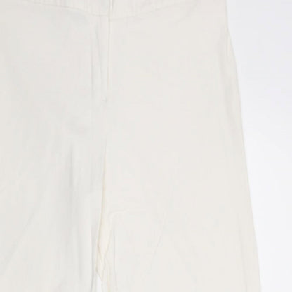 Womens UK Size 14 Dorothy Perkins Regular Fit  White Trousers