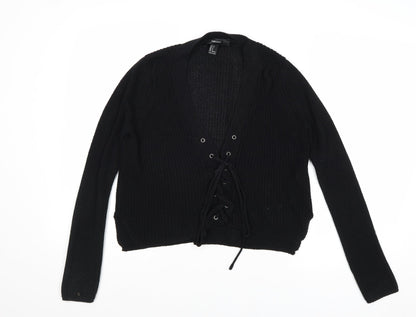 Womens UK Size S FOREVER 21 Black Pullover Jumper