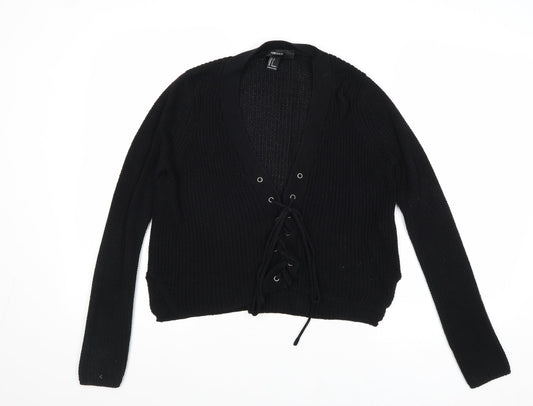 Womens UK Size S FOREVER 21 Black Pullover Jumper