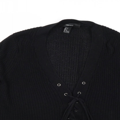 Womens UK Size S FOREVER 21 Black Pullover Jumper