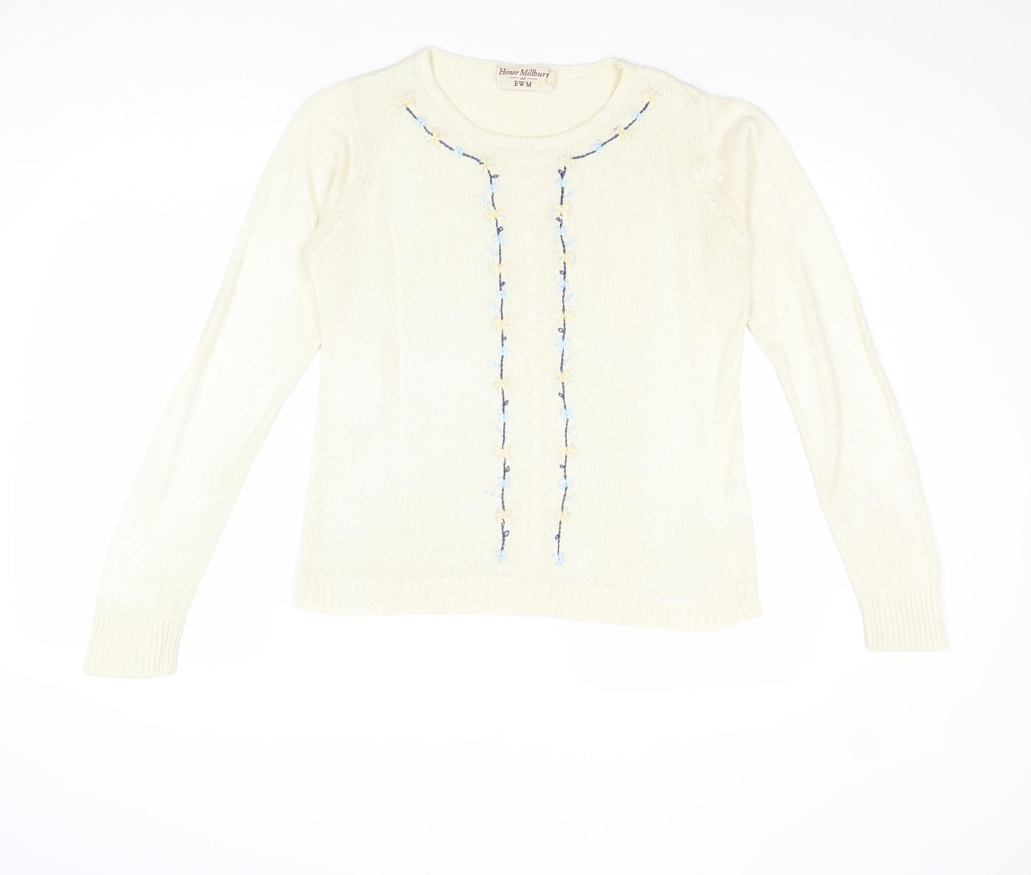 Womens UK Size S EWM Ivory Pullover Jumper