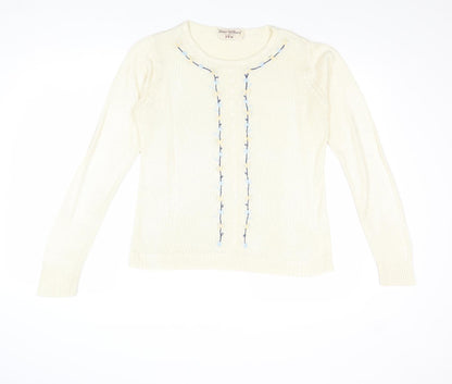 Womens UK Size S EWM Ivory Pullover Jumper