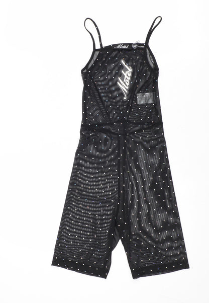 Motel Womens Black Polyester Jumpsuit One-Piece Size XS Pullover