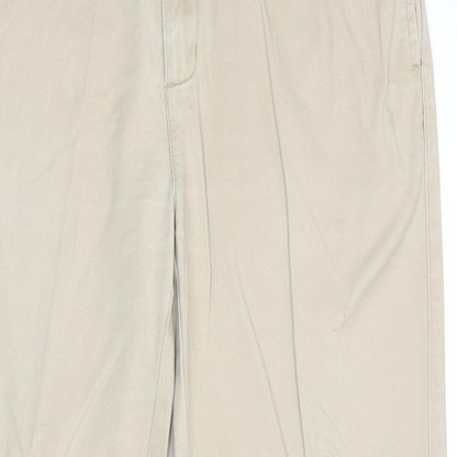 Armando Mens Beige Cotton Trousers Size 34 in Regular Zip