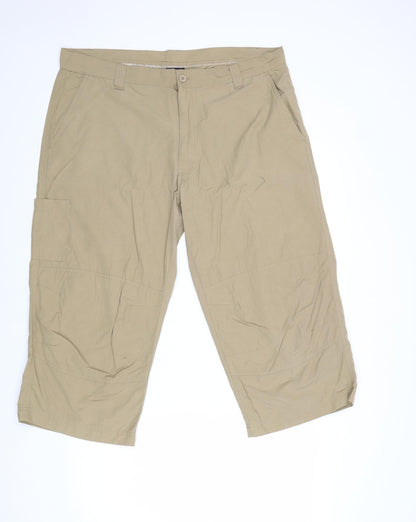Mens UK Size XL Watsons Regular Fit Cropped Beige Trousers