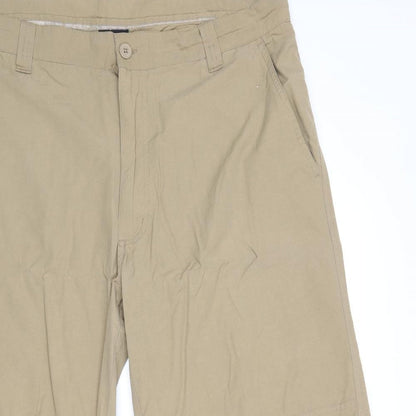 Mens UK Size XL Watsons Regular Fit Cropped Beige Trousers