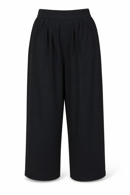 Peters & Ashley Womens Black Polyester Trousers Size 6 Regular Button