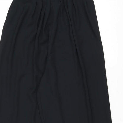 Peters & Ashley Womens Black Polyester Trousers Size 6 Regular Button