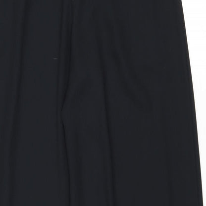 Peters & Ashley Womens Black Polyester Trousers Size 6 Regular Button