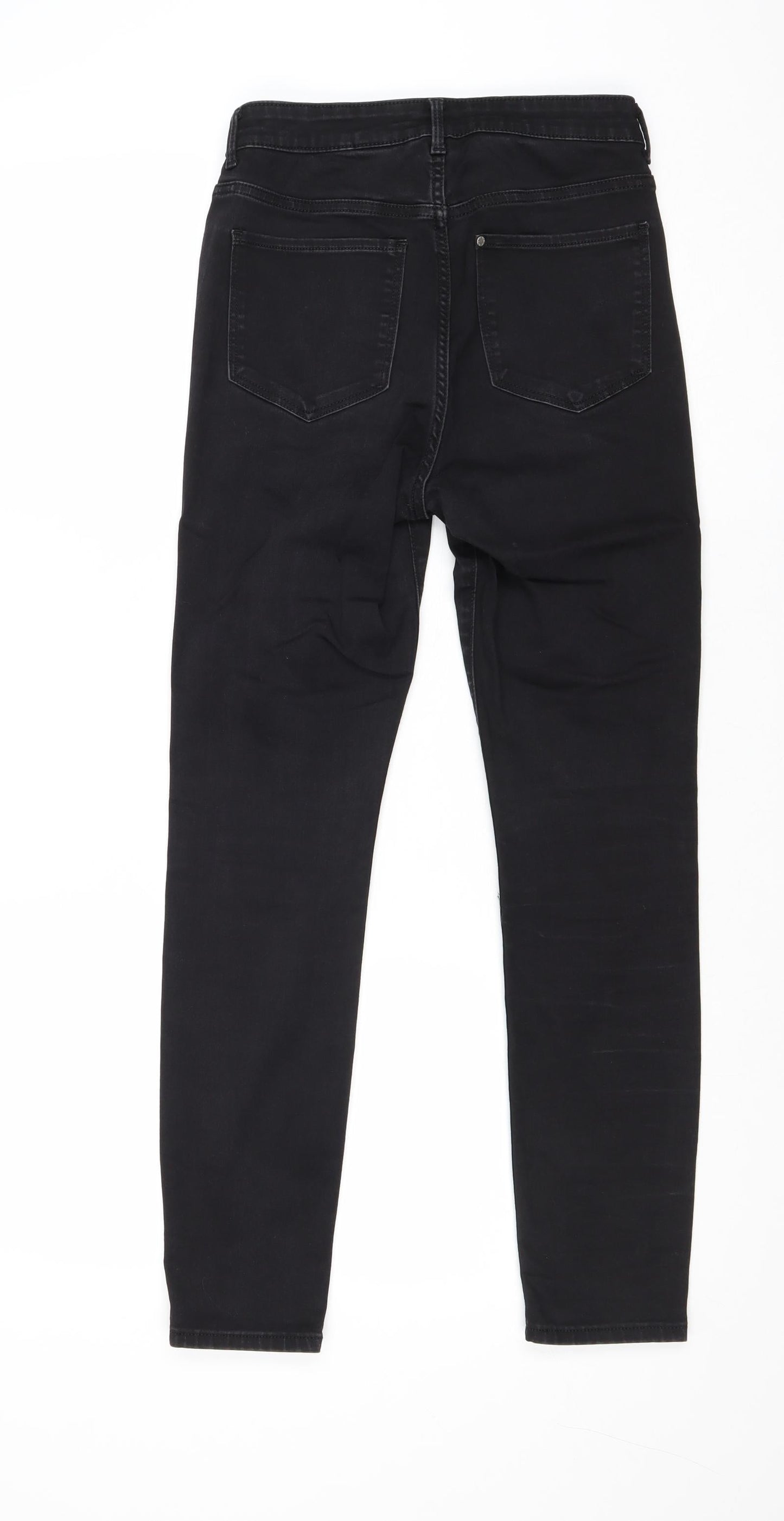 Womens UK Size 28 in H&M Regular Fit Straight Black Jeans