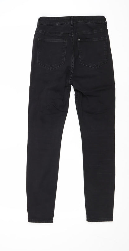 Womens UK Size 28 in H&M Regular Fit Straight Black Jeans