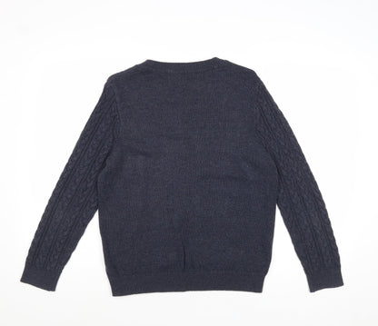 Womens UK Size L H&M Blue Pullover Jumper