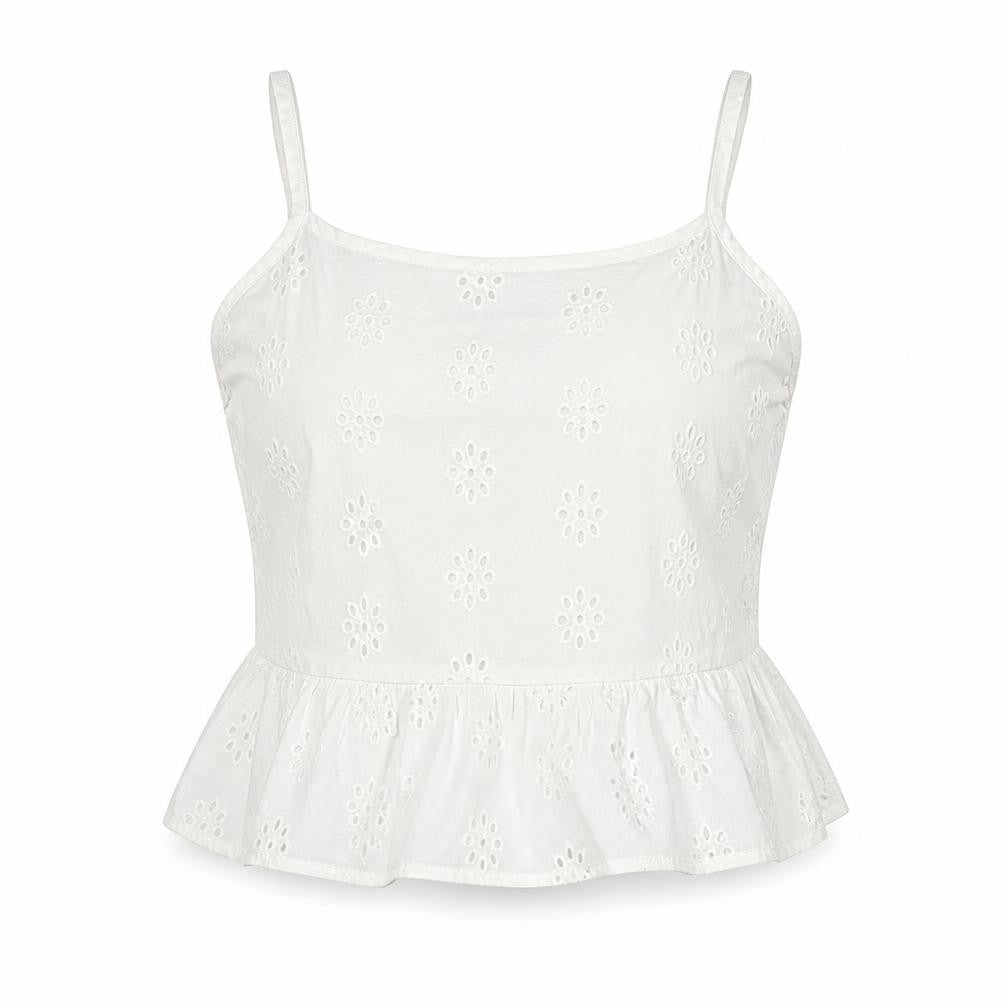 Womens UK Size 6 Jack Wills White Cropped Tank