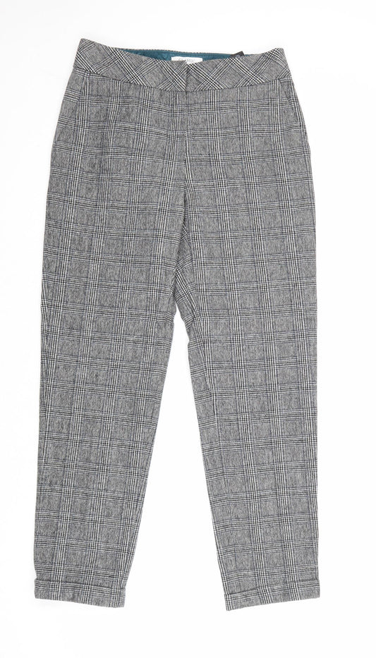 Womens UK Size 8 Marks and Spencer Regular Fit Carrot Grey Trousers