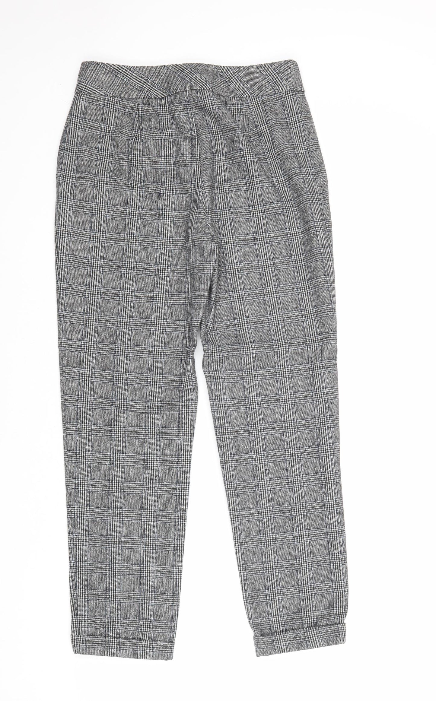 Womens UK Size 8 Marks and Spencer Regular Fit Carrot Grey Trousers