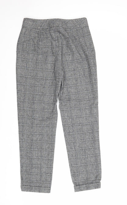 Womens UK Size 8 Marks and Spencer Regular Fit Carrot Grey Trousers