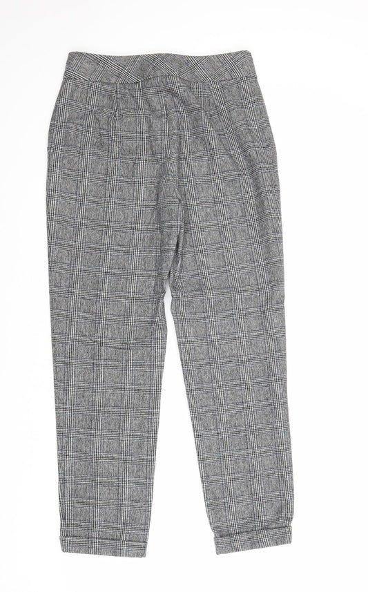 Womens UK Size 8 Marks and Spencer Regular Fit Carrot Grey Trousers
