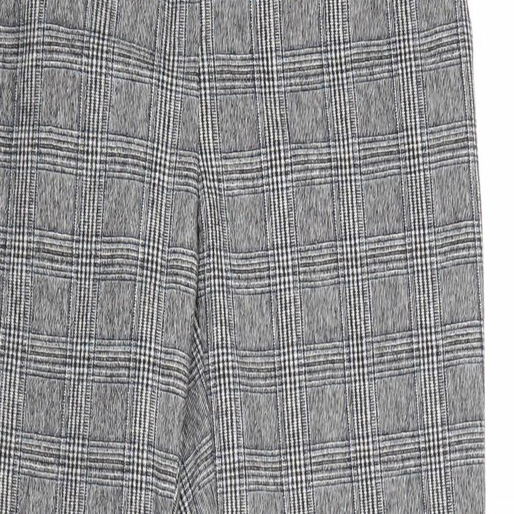 Womens UK Size 8 Marks and Spencer Regular Fit Carrot Grey Trousers