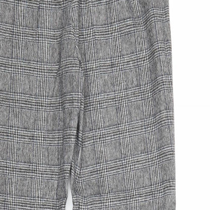 Womens UK Size 8 Marks and Spencer Regular Fit Carrot Grey Trousers