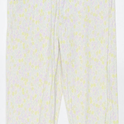 Divided by H&M Womens Multicoloured Geometric Cotton Skinny Jeans Size 12 Regular Zip