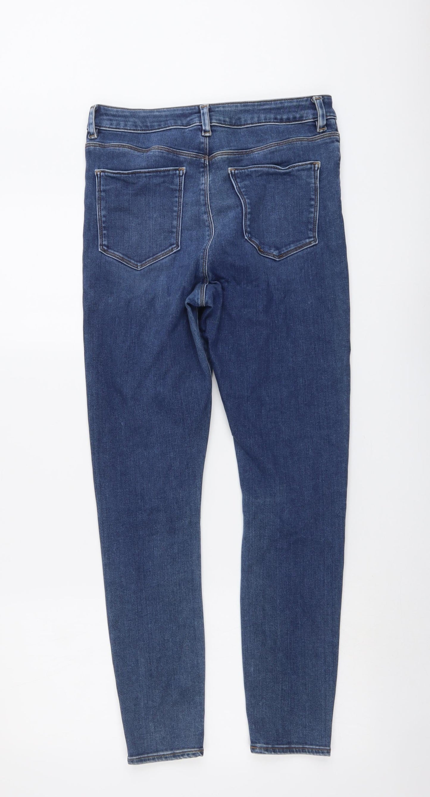 ASOS Womens Blue Cotton Skinny Jeans Size 30 in L32 in Regular Button
